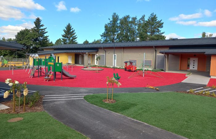 Playground next to a daycare.